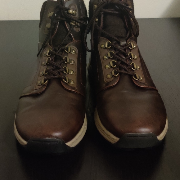 Khombu Men's Leather Memory Foam Lightweight Hiker - Picture 2 of 7